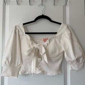 NWT Peach Puff White Shirt